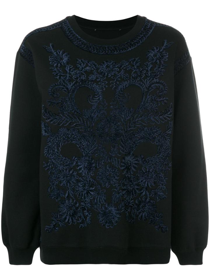 Stella Mccartney Embroidered Round Neck Jumper - Black