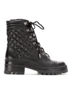 Andrea Bogosian Leather Combat Boots - Black