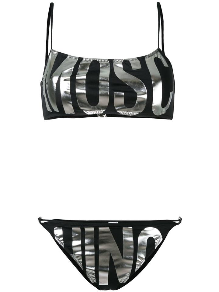 Moschino - Bandeau Bikini - Women - Polyamide/spandex/elastane - 2, Black, Polyamide/spandex/elastane