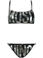 Moschino - Bandeau Bikini - Women - Polyamide/spandex/elastane - 2, Black, Polyamide/spandex/elastane