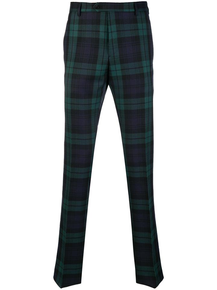 Valentino Tartan Trousers - Green