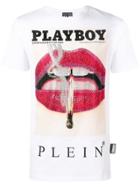 Philipp Plein Philipp Plein X Playboy Printed Crystal T-shirt - White