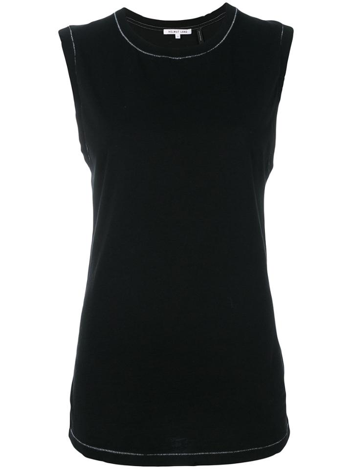 Helmut Lang Stitching Detail Tank Top - Black