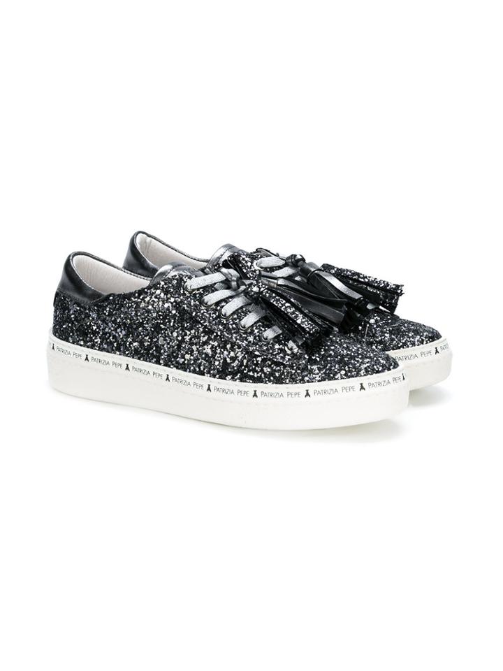 Patrizia Pepe Junior Glitter Sneakers - Metallic