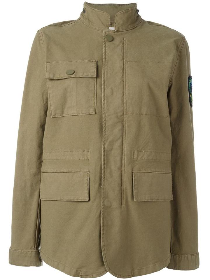 Tory Burch Military Jacket, Women's, Size: Small, Green, Cotton/spandex/elastane