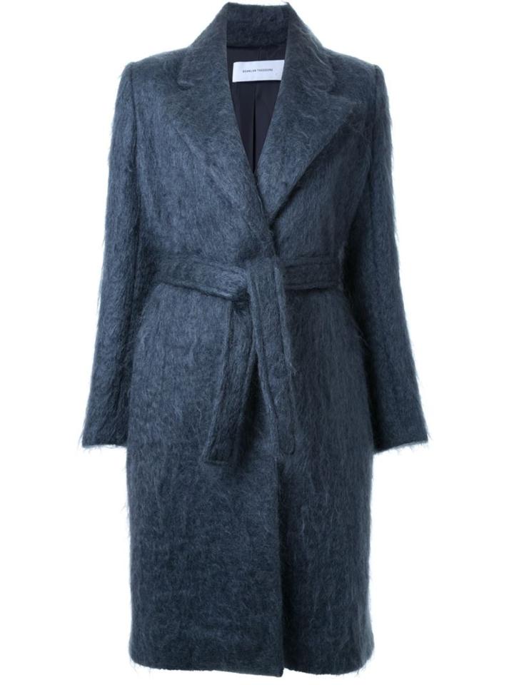 Scanlan Theodore Belted Coat, Women's, Size: Medium/large, Grey, Mohair