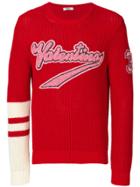 Valentino Logo Appliquéd Jumper - Red