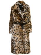 Alanui Oversized Leopard Print Coat - Brown