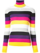 Courrèges Striped Knit Jumper - White