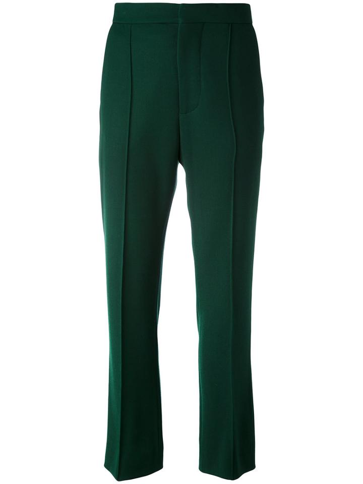 Marni - Cropped Tailored Trousers - Women - Spandex/elastane/virgin Wool - 42, Green, Spandex/elastane/virgin Wool