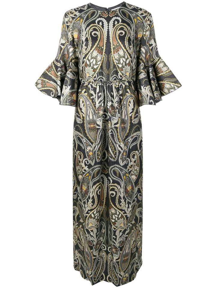 Chloé Lurex Paisley Dress - Black
