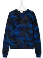Zadig & Voltaire Kids Teen Camouflage Print Sweatshirt - Blue