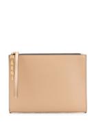Marni Logo Embellished Zipped Pouch - Brown