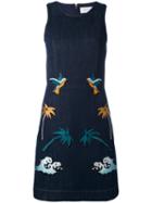 Victoria Victoria Beckham - Multi-patch Dress - Women - Cotton/polyester/lyocell - 8, Blue, Cotton/polyester/lyocell