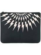 Neil Barrett 'thunder' Clutch, Women's, Black