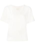 Simon Miller - V-neck T-shirt - Women - Silk/cotton - 4, Nude/neutrals, Silk/cotton