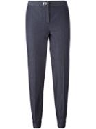 Salvatore Ferragamo Tailored Trousers, Women's, Size: 42, Blue, Cotton/polyamide/spandex/elastane/virgin Wool