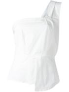 Erika Cavallini One-shoulder Top, Women's, Size: 40, White, Cotton/spandex/elastane
