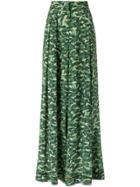 Andrea Marques Silk Palazzo Pants - Green