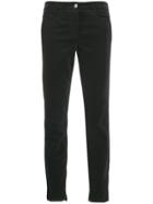 Luisa Cerano Velour Skinny Trousers - Black