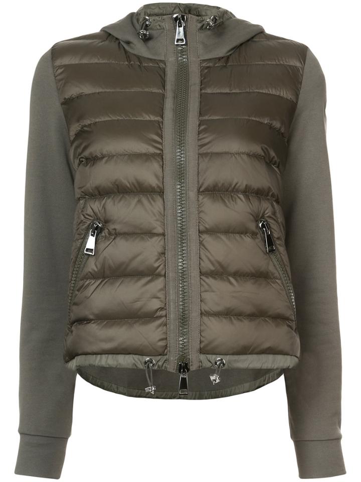 Moncler Padded Front Hooded Jacket - Green