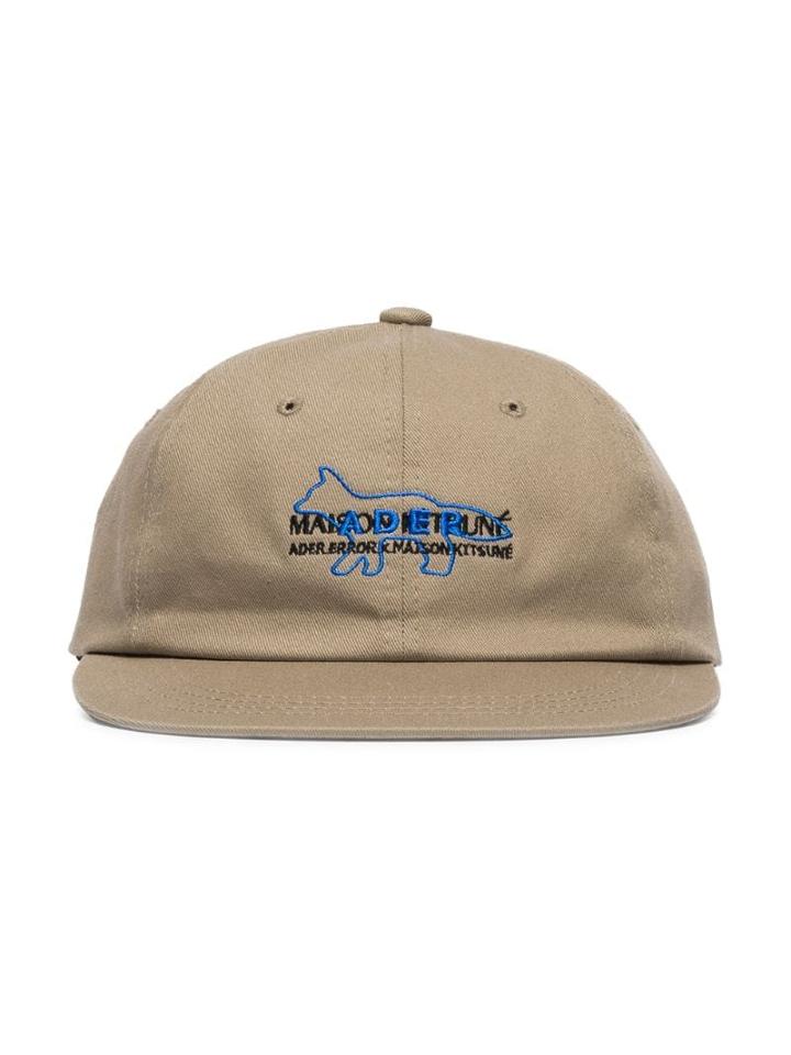 Maison Kitsuné X Ader Logo Baseball Cap - Brown