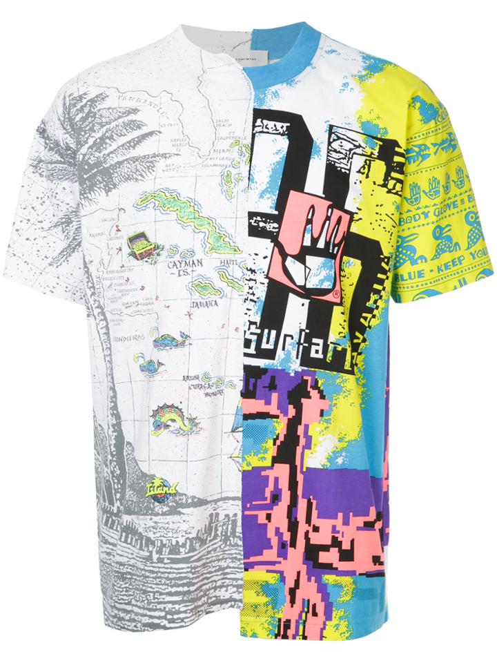 Ex Infinitas Repurposed Duo Print T-shirt - Multicolour