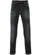 Versace Stonewashed Straight Fit Jeans, Men's, Size: 32, Blue, Cotton/polyester/spandex/elastane