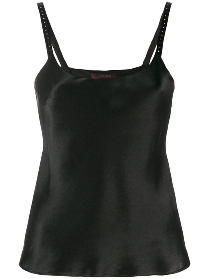 Max Mara Satin Tank Top - Black