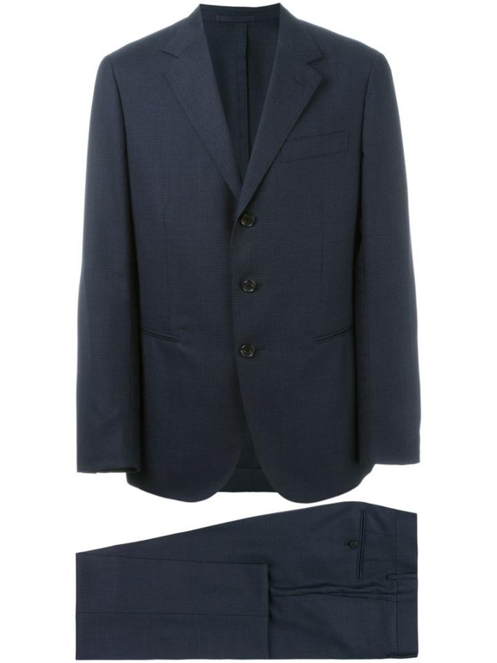 Caruso Two Piece Suit, Men's, Size: 48, Blue, Cupro/wool
