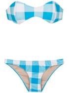 Adriana Degreas Checked Sleeveless Bikini Set - Blue