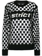 Alexander Wang - Strict Check Jumper - Women - Nylon/wool - S, Black, Nylon/wool