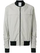 Lost & Found Rooms Long Sleeved Bomber Jacket - Grey