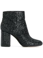 Michael Michael Kors Arabella Glitter Ankle Boots - Black