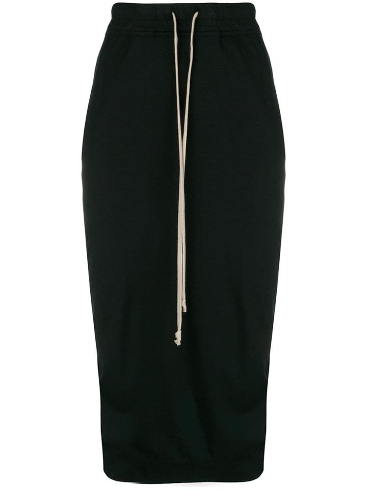 Rick Owens Drkshdw Drawstring Pencil Skirt - Black