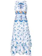 Peter Pilotto - Printed Dress - Women - Cotton/spandex/elastane - 12, White, Cotton/spandex/elastane