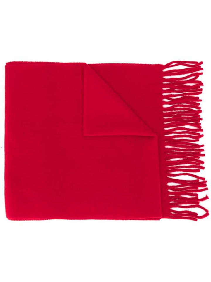Vivienne Westwood Embroidered Logo Fringed Scarf