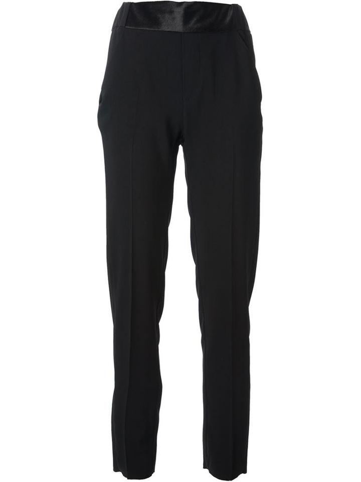 Mm6 By Maison Martin Margiela Elasticated Waistband High-waist Slim Fit Trousers