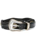 Jessie Western Embossed Buckle Belt - Black