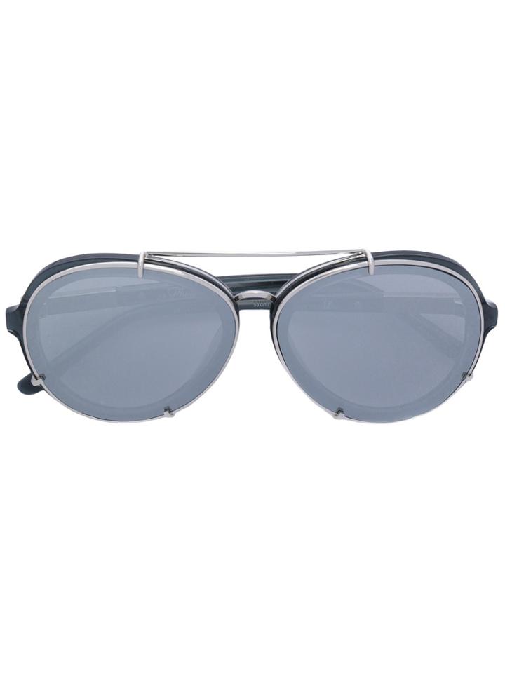 3.1 Phillip Lim Double Bridge Sunglasses - Metallic