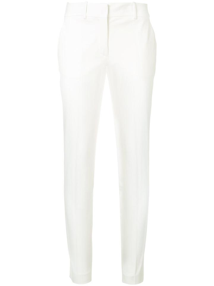 Maison Ullens Cropped Tailored Trousers, Women's, Size: 40, White, Cotton