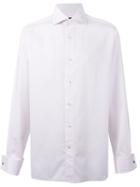 Ermenegildo Zegna Cutaway Collar Shirt, Men's, Size: 39, Pink/purple, Cotton