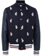 Moncler Gamme Bleu Duck Embroidered Bomber Jacket