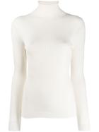 Gucci Ribbed Roll Neck Knitted Top - White