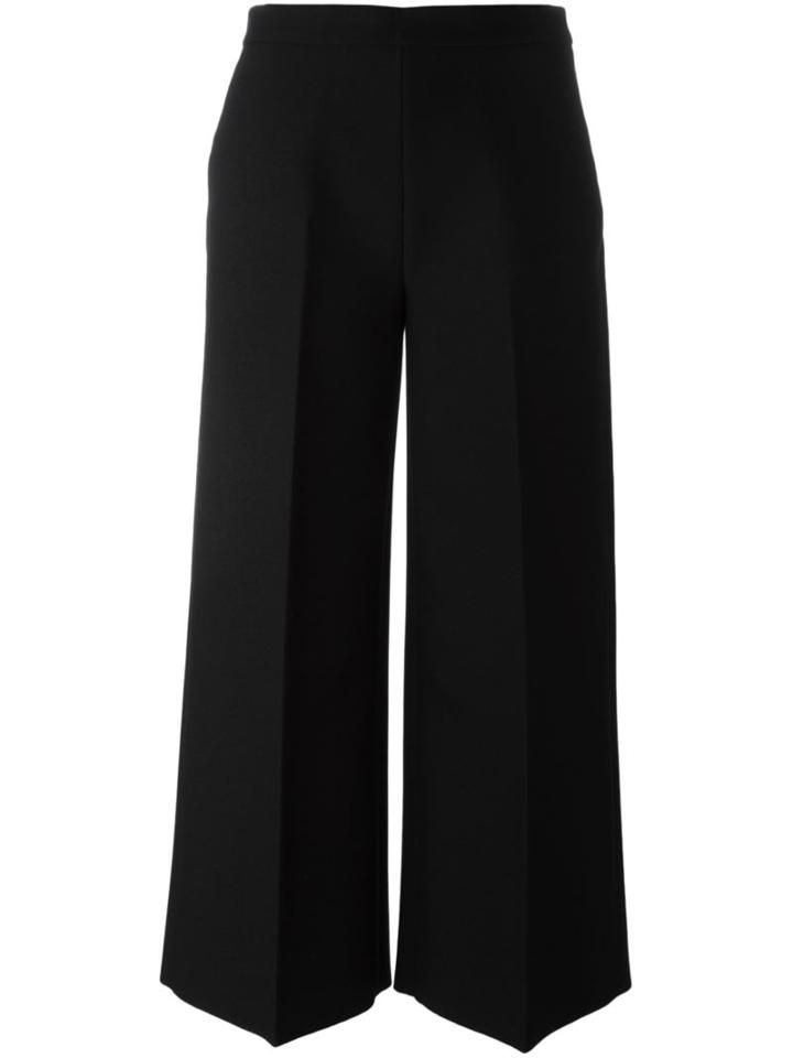Msgm Flare Trousers, Women's, Size: 38, Black, Polyester/spandex/elastane/viscose
