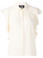 Cavalli Class Ruffled Sleeve Blouse - Neutrals