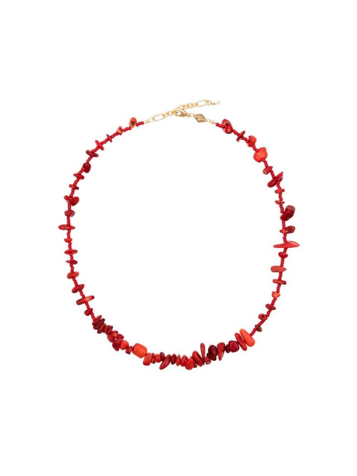 Anni Lu Stone Beaded Necklace - Red