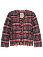 Coohem Tweed Fitted Blazer - Red