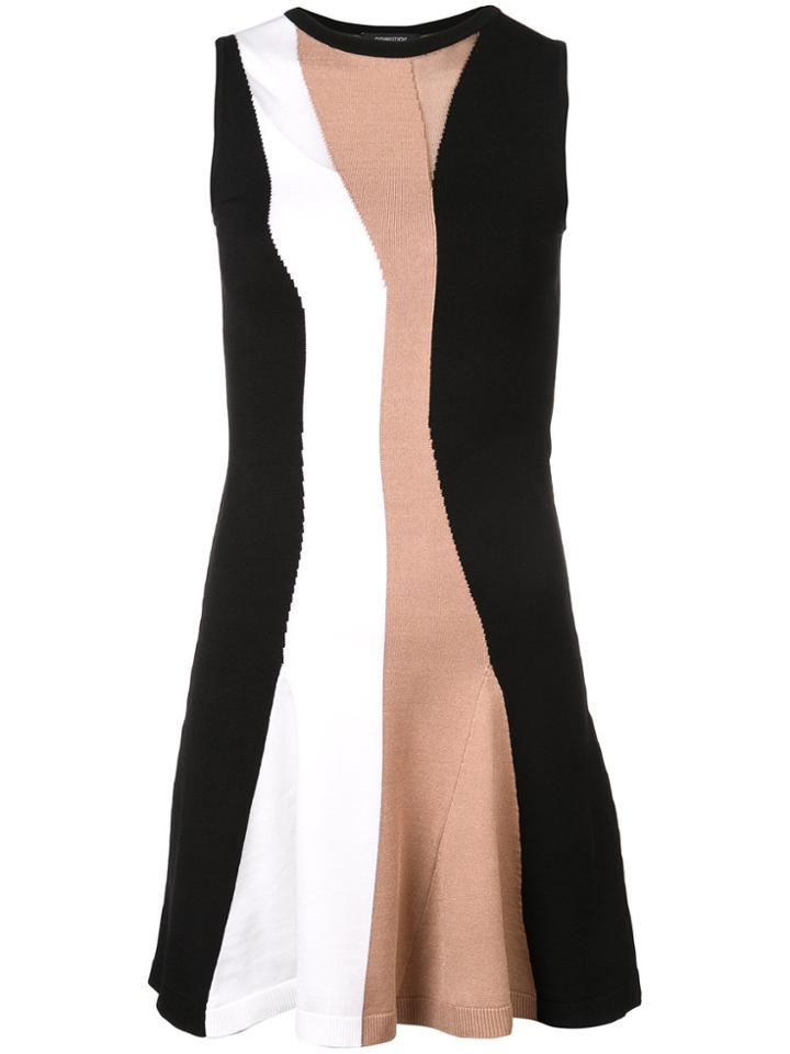 Cushnie Et Ochs Striped Skater Dress - Black