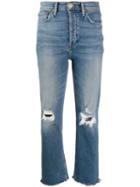 Re/done High Waisted Distressed Jeans - Blue